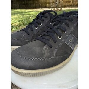 Ecco Shoes Men US 15 Black Leather Oxford Lace Up Shoes Sneaker Driving Shoe